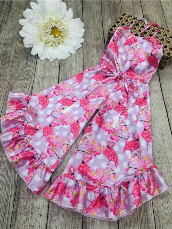Flamingo Fun Ruffle Jumpsuit